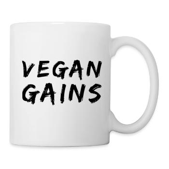 Vegan Gains - Mug - white - Right