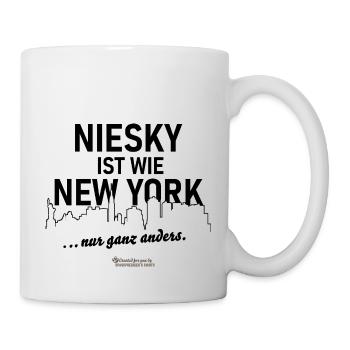Niesky ist wie New York - Tasse - Weiß - Rechts