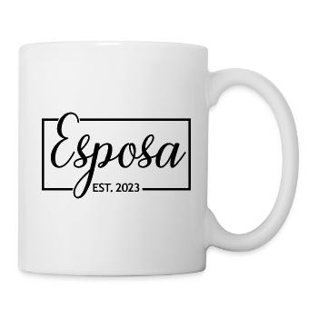Esposa Est. 2023 Ehefrau wird Braut Paar Hochzeit - Tasse - Weiß - Rechts