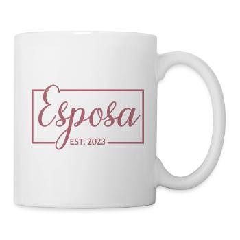 Esposa Est. 2023 Ehefrau wird Braut Paar Hochzeit - Tasse - Weiß - Rechts
