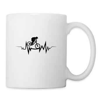 Battements de cœur VTT - Mug blanc - blanc - Droite