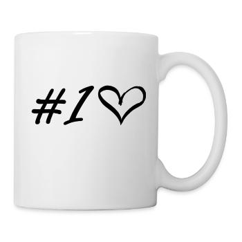 Entwurf1 Herzen dick - Tasse - Weiß - Rechts