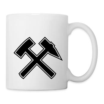 Schlaegel Eisen Kontur - Tasse - Weiß - Rechts
