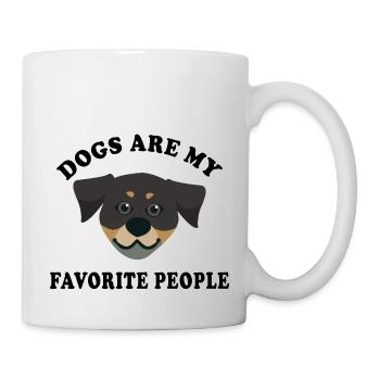 Dogs Are My Favorite People mon chien préférré - Mug blanc - blanc - Droite