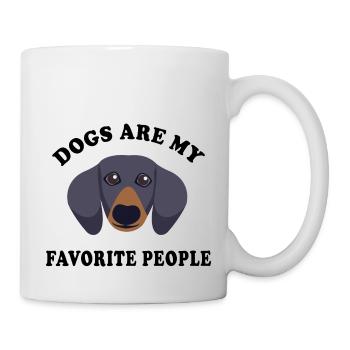 Dogs Are My Favorite People mon chien préférré - Mug blanc - blanc - Droite