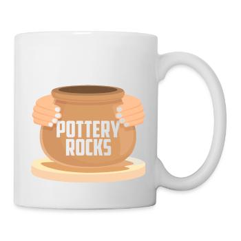 Pottery Rocks Ceramics Artist Pot Maker - Mug blanc - blanc - Droite