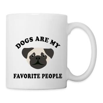 Dogs Are My Favorite People mon chien préférré - Mug blanc - blanc - Droite