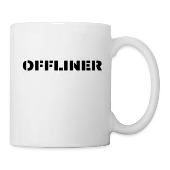 offliner schwarz nicht online digital detox - Tasse - Weiß - Rechts