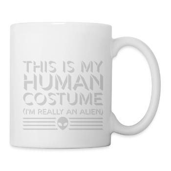 Citation extraterrestre de costume humain - Mug blanc - blanc - Droite