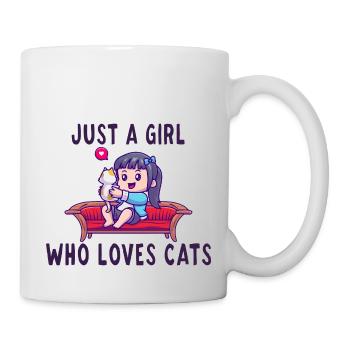 Just a girl who loves mon amour de chat - Mug blanc - blanc - Droite