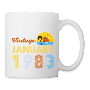 40th Birthday Vintage January 1983 40 Years Gifts - Mug - white - Right