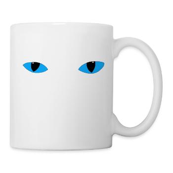 Mysterious cat eyes - light blue - Mug - white - Right