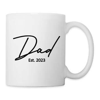 2023, Dad To Be, Schwangerschaftsankündigung - Tasse - Weiß - Rechts