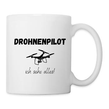 Drohnenpilot - Ich sehe alles! - Tasse - Weiß - Rechts