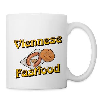 Fastfood viennois - J’adore Frankfurter - Mug blanc - blanc - Droite