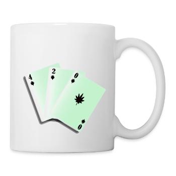 Spielkarten 4,2 & 0 - Tasse - Weiß - Rechts