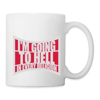 En allant en enfer - Mug blanc - blanc - Droite