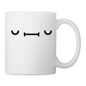 Schlafendes Gesicht geschlossene Augen - Tasse - Weiß - Rechts