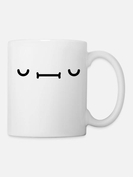 Schlafendes Gesicht geschlossene Augen - Tasse - Weiß