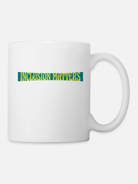 inclusion matters Logo Zitat - Tasse - Weiß