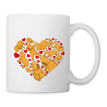 Cœur de Capybara - Mug blanc - blanc - Droite
