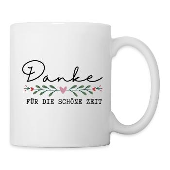 Danke für die schöne Zeit / Danke für Alles - Tasse - Weiß - Rechts