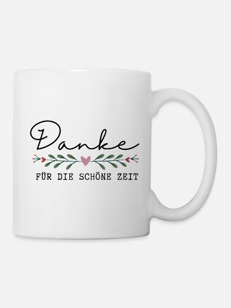Danke für die schöne Zeit / Danke für Alles - Tasse - Weiß