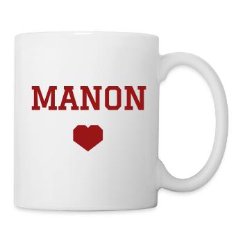 Manon cœur - Mug blanc - blanc - Droite