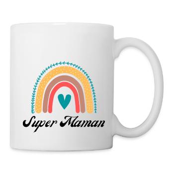 super maman arc en ciel - Mug blanc - blanc - Droite