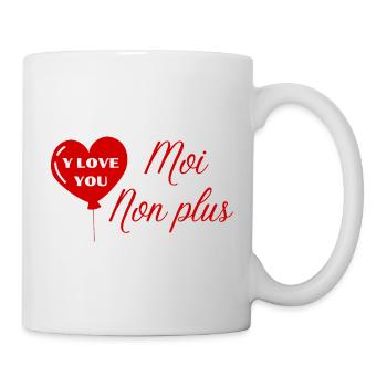 Je t’aime, moi non plus - Mug blanc - blanc - Droite