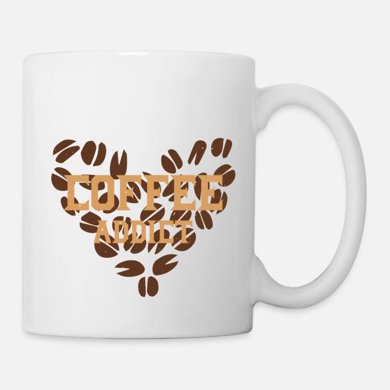 COFFEE ADDIET FUNNY - Mug - white