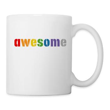 Rainbow shirt awesome, LGBT lgbtqi queer - Mug - white - Right