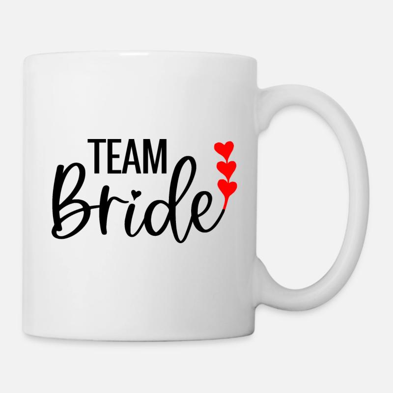 Team Bride I Junggesellinnen JGA Hochzeit - Tasse - Weiß