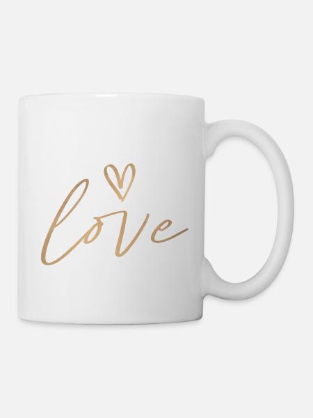 Liebe Liebe - Tasse - Weiß