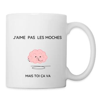 J'aime pas les gens pas beaux mais toi ça va - Mug blanc - blanc - Droite