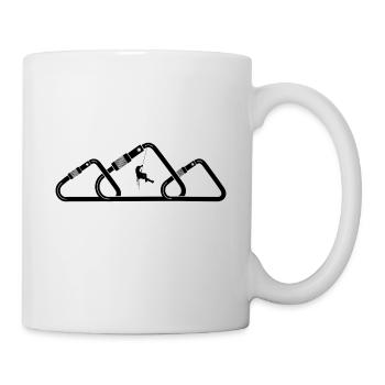 Klettern Berge Karabiner Bouldern Climbing - Tasse - Weiß - Rechts