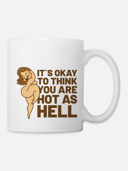 curvy hot as hell - Tasse - Weiß