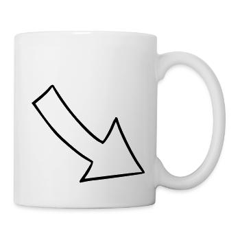 Arrow drawing sketch black - Mug - white - Right