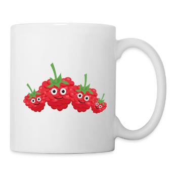 himbeeren,familie,beeren,himbeere - Tasse - Weiß - Rechts