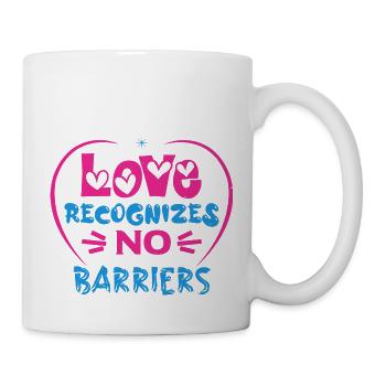 L’AMOUR NE RECONNAÎT AUCUNE BARRIÈRE - Mug blanc - blanc - Droite