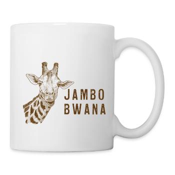 Jambo Bwana Giraffe aus Kenia/ Afrika - Tasse - Weiß - Rechts