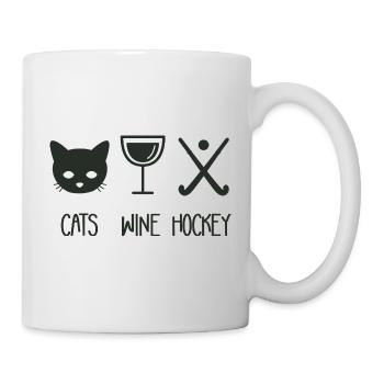 Hockey Cats Wine Femmes Hockey sur gazon - Mug blanc - blanc - Droite