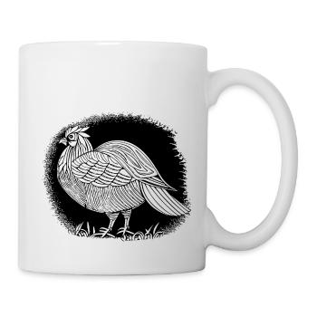 Funny Chicken Line Art Pop Art Minimalist 10 - Mug - white - Right