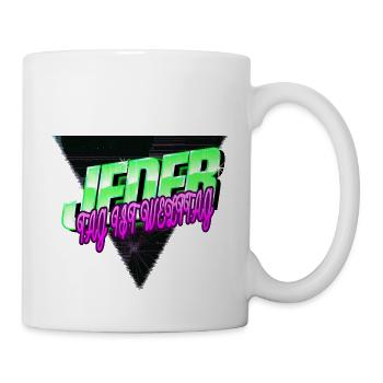 zitat weihnachten veganes essen lustiger spruch - Tasse - Weiß - Rechts