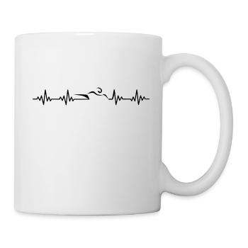 Heartbeat Moto Noir - Mug blanc - blanc - Droite