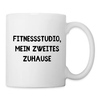 Fitnessstudio mein Zuhause - Tasse - Weiß - Rechts