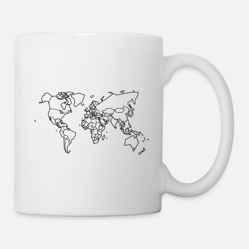 Carte du monde - Mug blanc - blanc