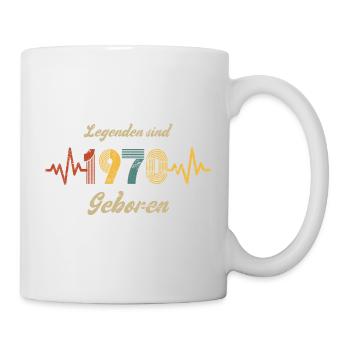 Geburtstag Baujahr 1970 Vintage Retro Spruch - Tasse - Weiß - Rechts