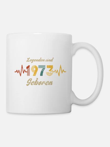 Vintage Retro Baujahr 1973 Geburtstag Spruch - Tasse - Weiß