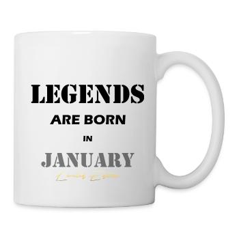 January Legends Gift black - Mug - white - Right